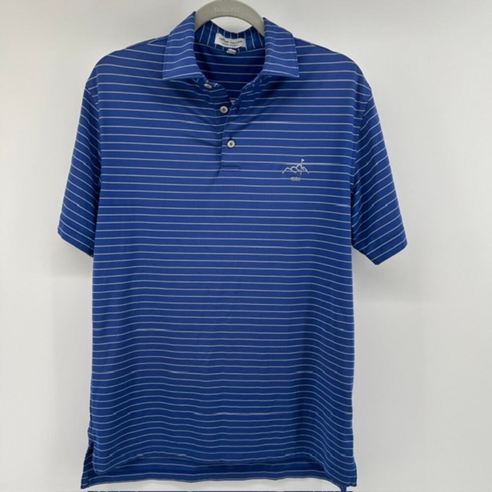 Peter Millar Summer Comfort Golf Polo Shirt Mens S Blue Lookout Mountain Club